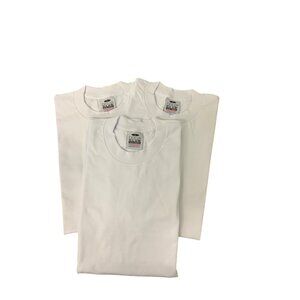 Pro Club Bundle of 3 Heavy Weight White T-Shirts Crew Neck